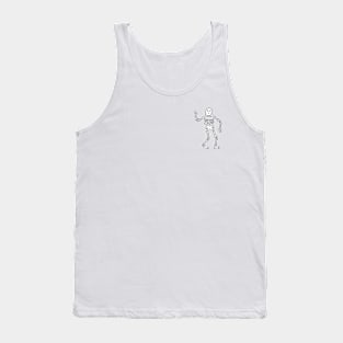 Waving Skeleton Doodle Skull and Bones, made by EndlessEmporium Tank Top